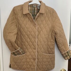 L.L. Bean Tan Quilted Utility Jacket